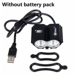 Veekindel USB Jalgrattatuli 8000LM LED Esituli Jalgrattale Kahekordne Valgusti Jalgrattas&otilde;iduks Ilma Akuta