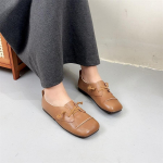 Johnature Retro Loafers Ehtsast nahast naiste lamedad kingad Mitmek&uuml;lgsed kandilise ninaga pehme tallaga mugavad kingad 35 kaamel
