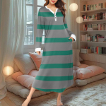 Naiste &ouml;&ouml;s&auml;rk Moodne tr&uuml;kitud pikk majamantel V-kaelusega pidžaama taskutega kleit L kaamel