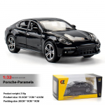 1/32 Porsche Panamera Sulamist Autopilt Die-cast Heli ja Valgusega Autolelu Arvuti Laua Dekoratiivsed Kaunistused Kollektsioon Kinkekarbis must
