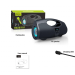P1 40 W suure v&otilde;imsusega traadita Bluetooth-k&otilde;lar helikeskus, kaasaskantav helikast v&otilde;imas Boombox v&auml;listereok&otilde;lar valjuh&auml;&auml;ldi s&uuml;gav bass muusikakast 32.1*12.9*16.6cm