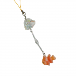 K&auml;sitsi valmistatud telefoni amulett v&otilde;tmehoidja Kois Fish Meduusist telefonipael naistele kott seljakott Ornament auto v&otilde;tmehoidja pruun
