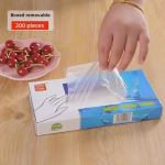 200 vastupidavat paksendatud &uuml;hekordselt kasutatavat kinda - l&auml;bipaistvad, eemaldatavad toitlustamise ja majapidamises kasutamiseks 100 pieces (Boxed)