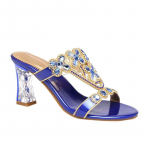 Suvised Naiste Elegantsed Moekad K&otilde;rge Kontsaga Sussid Avatud Ninaga K&otilde;rge Kontsaga Sandaalid Personaliseeritud Rhinestone Stiletto Sandaalid 36 sinine