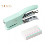 V&auml;ike k&auml;eshoitav klammerdaja 10-16 lehe mahutavusega klammerdaja 750 klambriga Mini laua klammerdaja kontorisse, kooli, koju, reisile 1 Set roosa