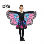 2 tk/komplekt T&uuml;druku liblikatiibade kost&uuml;&uuml;m erksav&auml;rvilise seelikuga, mitmek&uuml;lgne hooajaline karnevali cosplay haldja kleidikomplekt L roosa punane v&auml;rv