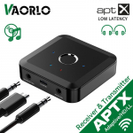 aptX Adaptive/LL/HD 2-in-1 Bluetooth helisaatja vastuv&otilde;tja 24-bitine 96Khz 3,5MM AUX HIFI muusika juhtmevaba adapter TV-arvutiauto jaoks must