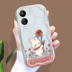 Armas koomiksimustriga kreemja tekstuuriga korpus, lainelise servaga pehme silikoonkaanega telefoni&uuml;mbris Xiaomi Redmi jaoks Redmi K40 Pro puhas