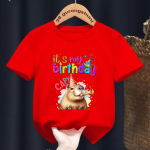 Akvarell See on minu s&uuml;nnip&auml;ev Kapibara Prindiga T-s&auml;rk T&uuml;drukutele/Poistele Naljakas S&uuml;nnip&auml;evakingitus Laste Riietus Harajuku Kawaii &Otilde;pilase T-s&auml;rk 4T(110cm)