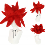 T&auml;iskasvanute anime s&uuml;nteetiline Dragon Ball Z Saiyan Son Goku Gogeta Vegetto Cosplay parukas Halloweeni j&otilde;ulude cosplay jaoks punane