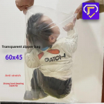 L&auml;bipaistev lukuga hoiukott r&otilde;ivaste ja joogamattide jaoks 25x20 Transparent 10 Silk