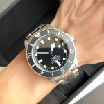 V&auml;ike Punane Orhidee Biwan Seeria Meeste Helendav Sukeldumise Automaatne Mehaaniline Kell Roostevabast Terasest Rihmaga 123