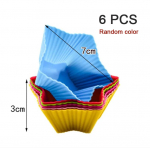 6/12 TK Silikoonist muffinivorm &Uuml;mmargune muffinitass S&uuml;damekoogi k&uuml;psetusvorm K&ouml;&ouml;k Toiduvalmistamistarbed Koogikaunistamise t&ouml;&ouml;riistad