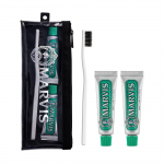 Marvis Travel Set (Classic Mint 10ml*2 + Toothbrush (Choose 1 of 2 types) + Plastic Pouch) Marvis Travel SET (White Toothbrush)