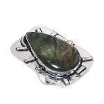 Labradorite Handmade 925 Sterling Silver Jewelry Ring Size 7.5 y9e89