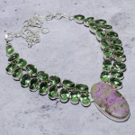 Purpurite, Apatite Handmade 925 Sterling Silver Gift Necklace 18 c8b70