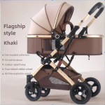 Multifunktsionaalne Kokkupandav Beebik&auml;ru Kerge Jalutusk&auml;ru K&otilde;rge Maastikuga Kahesuunaline Vasts&uuml;ndinu Vanker L&ouml;&ouml;gisummutusega pruun