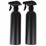 2x 500 ml plastikust must p&auml;&auml;stikupudel autopuhastuspihustiga multifunktsionaalne pudel