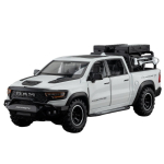 1/32 M&otilde;&otilde;tkava Dodge RAM Mammoth Pikap Maastikuauto Sulamist M&auml;nguauto Mudel Heli ja Valgusega T&otilde;mmatav Kogumisasi Kingitus Poistele Lastele Laps valge