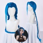 League of Legends Jinxi Cosplay Komplekt: Kaksiklinnade s&otilde;jarampage Loli v&auml;ljaanne One Size