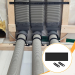 Hose Duct Vent Cover 20 Inx60 in Removable Home Exhaust Sleeve Lightweight with Elastic Bands