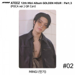 ATEEZ 12. mini album Golden Hour Part.3 POCA versioon. Ametlik fotokaardi QR-koodi pildikaart Mingi - QR #2