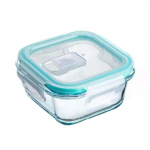 Klaasist l&otilde;unakarp Bento karp Jaotatud toidukorra ettevalmistusn&otilde;ud kaantega Virnastatavad Korduvkasutatavad Toidu S&auml;ilitusn&otilde;ud S rectangular