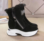 Platvorm L&uuml;hikesed pl&uuml;&uuml;sis naiste lumesaapad Mood l&uuml;hikesed Botas Naiste Elegantsed Kiilud Kontsakingad Talvised Soojad Naiste jalatsid 35 must