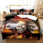 Iron Heavy Metal Maidensi voodipesukomplekt, tekikott, voodikomplekt, tekikott, padjap&uuml;&uuml;r, tekk, kuninganna suurusega poiste t&auml;iskasvanute voodipesukomplekt 70x133cm 2pcs