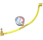CMY valik auto kliimaseadme gaasilaadimisvoolik koos manomeetriga Total length 40cm kollane