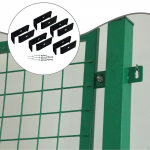 5 Set Fence Grid Clips Mesh Mat Mounting Easy to Install Wire Fasteners Fixed Clamps for