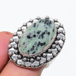 Natural Ruby Zosite Gemstone 925 Sterling Silver Jewelry Ring Size 8 u0g71