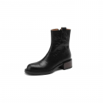 Uued S&uuml;gissaapad Naistele Ehtne Nahkkingad Naistele &Uuml;mar Nina Paks Konts Kingad Vabaaja Slip-on L&uuml;hikesed Saapad Retro Mustad Saapad 34 must