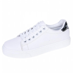 Luksuslikud disaineri lamedad kingad naistele vabaaja &otilde;ues jalutamiseks V&auml;ikesed valged kingad Uued moodsad naiste tossud 35