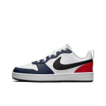 Nike Court Borough Low 2 GS USA Laste tossud Valge Kesk&ouml;&ouml;-Tumesinine Must DO7446-101 35.5