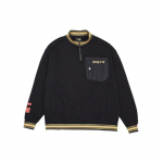Li Ning Spordielustiili Seeria Poollukuga Triibuline Pusa Esitaskuga Tekstidisain Unisex Pusa Must AWDS161-2 XL