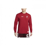 Nike X LeBron James X Liverpool Kirjatr&uuml;kiga &Uuml;mmarguse Kaelusega Pikkade Varrukatega T-s&auml;rk Meeste Topid Punane FD4025-608 XXL