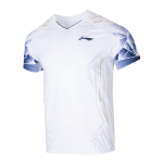 Li Ning Rahvusvaheline Meeskondlik V&otilde;istlussari Spordivabaaeg Minimalistlik V&auml;rviplokk L&uuml;hikeste Varrukatega Sulgpallis&auml;rk Unisex T-s&auml;rgid Valge AAYV021-2 2XL