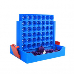 4-reas lauam&auml;ng 3D-prinditud spiraalmalega, mis &uuml;hendab nelja strateegiam&auml;ngu, lapsevanema ja lapse interaktiivne hariduslik malelaua m&auml;nguasi v&auml;ikelastele sinine