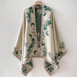 Luksuslik Talvine Ka&scaron;miirist Sall Naistele 2025 Disain Soe Pashmina Tekk Poncho Sallid Naiselik Lilleline Sall Paks Foulard Bufanda