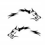 2x Vasak+Parem Jooksva Hundi Moodne Auto Ukse K&uuml;ljekate Vin&uuml;&uuml;lkleebis