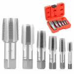6 tk NPT torikeermel&otilde;ikurite komplekt 1/8 1/4 3/8 1/2 3/4 1 K&otilde;rgs&uuml;sinikterasest keermestamine Sanitaartehnika NPT kraan toru&uuml;henduse keerme parandamiseks h&otilde;be