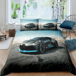 Voodipesukomplekt 2/3 tk 3D v&otilde;idus&otilde;iduauto tr&uuml;kiga Tekikott Komplekt Pol&uuml;ester Tekikate Padjap&uuml;&uuml;r &Uuml;ksik Queen Twin King Suurus Poistele Meestele EU single(135x200cm) gray