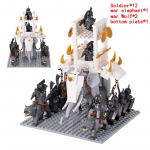 MOC Keskaja lotr Figuurid Ork S&otilde;durid R&ouml;&ouml;vel Vargr Hunt Elevant Ratsu R&uuml;&uuml;tlid Ehitusklotsid Klotsid M&auml;nguasjad lastele kingitused