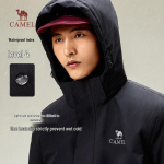 CAMEL Men's Hooded Water-Repellent Padded Winter Jacket L