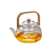 K&otilde;rge temperatuurikindlast klaasist teekann: Elektriline keraamiline pliit veekeetja aurutamiseks ja keetmiseks, suure mahutavusega.