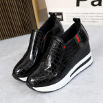 Wegde Naiste Kingad K&otilde;rgust Suurendavad PU Nahast Vabaaja Kingad Naistele Platvorm Tossud Peale libistatavad Naiste Platvormsaapad 35