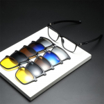 2508 Magnetilised retseptiga jalgrattas&otilde;iduprillid 5 p&auml;ikeseprillide klambriga Libisemisvastased ja reguleeritavad sangad TR Raam -0.5 -1.0 -2 kuni -6 Myopia -1.0