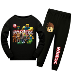 S&uuml;gis Talv Armas Multikas Roblox Laste Pikkade Varrukatega Pikad P&uuml;ksid Magamisriided Prinditud Soe Mugav Komplekt 120 must