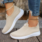 mood Moodsad Hingavad Kootud Valged Tossud Naistele Kevad S&uuml;gis Mugavad Pehme Tald Vabaaja Kingad Naine Kerged Slip-On Lamedad Kingad 36 valge